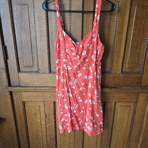 Old Navy Red Floral Mini Dress